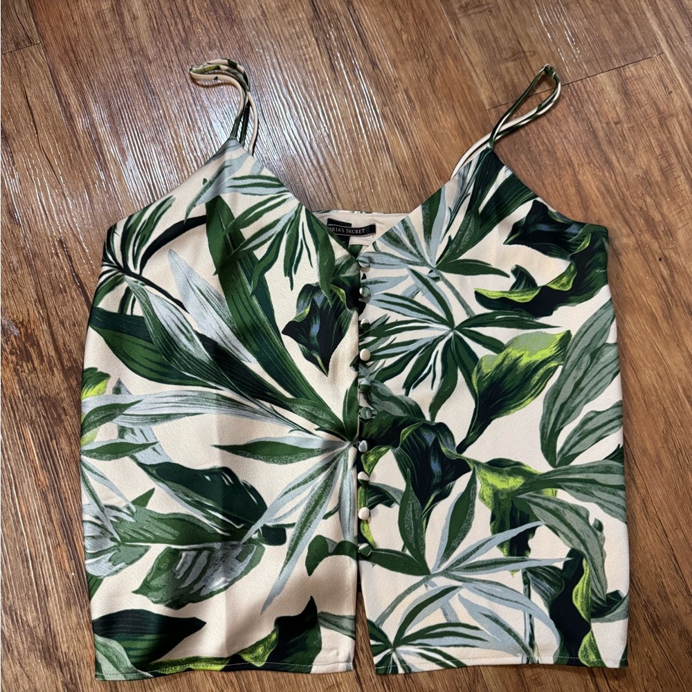 Tropical Leaf Print Women's Top